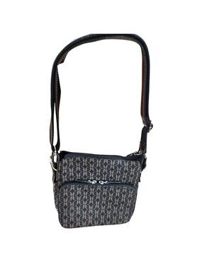 Fossil Monogram Crossbody Shoulder Bag With Adjustable Strap & Multiple Compartm